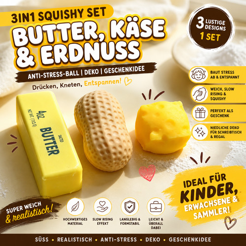 Squishy 3in1 set - set, butter