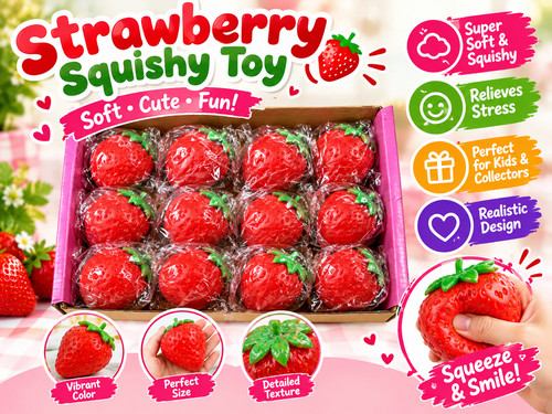 Squishy erdbeere antistress - erdbeere,