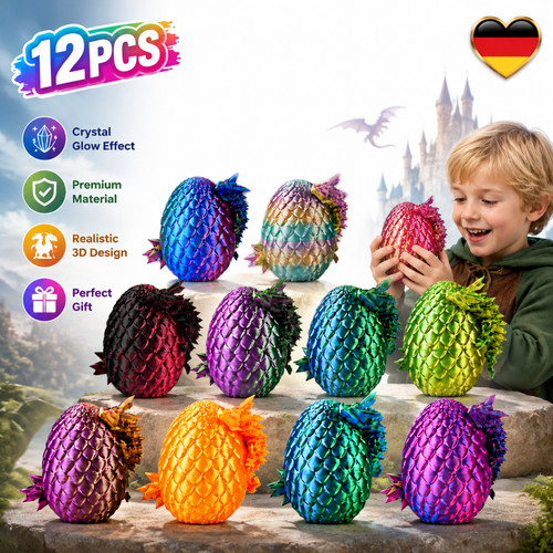 Drache 12er set gedrucktes - 12er,