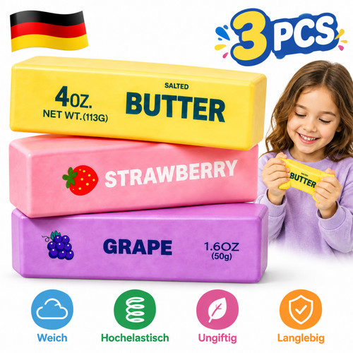 Anti stress 3er set butter - anti-stress, 3er-set
